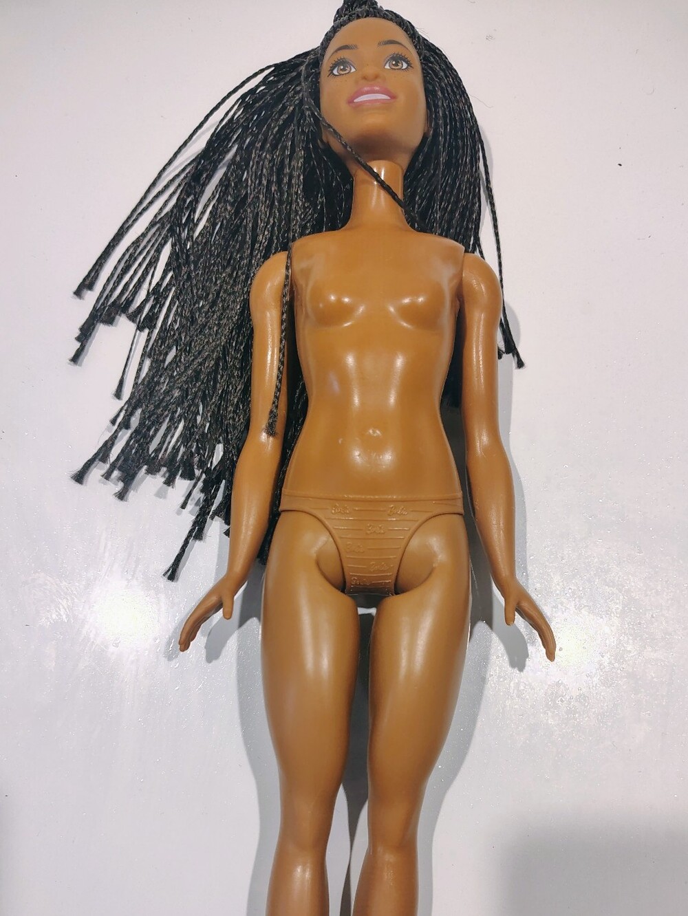 Women’s Hair Doll with Long Black Braided Hair — Brown Skin Tone